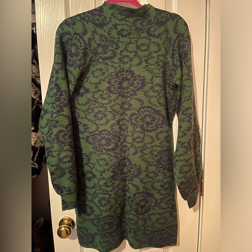 Maeve NWT mock t neck navy and green knit dress!